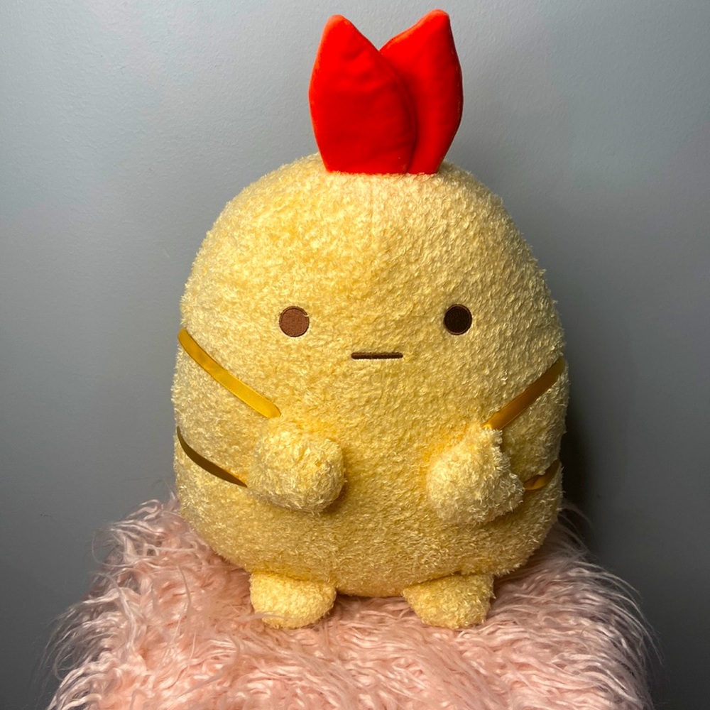 NWOT Sumiku Gurashi 17in Chicken Nugget Stuffed Plush w/ Backpack Kawai Japanese